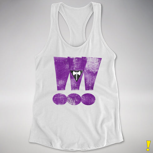 Lesbian Labrys Pride Grunge Exclamation Points Racerback Tank - White